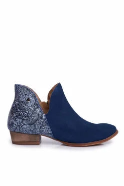 Damskie Maciejka Damskie Skórzane Botki Granatowe 04091-47
