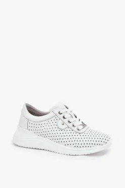 Hot Buty damskie Vinceza Damskie Skórzane Buty Sportowe Vinceza 79532 Białe