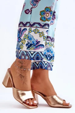 Boto Klapki Na Obcasie|Klapki Damskie Klasyczne*Damskie Skórzane Klasyczne Klapki Różowe Złoto Loara