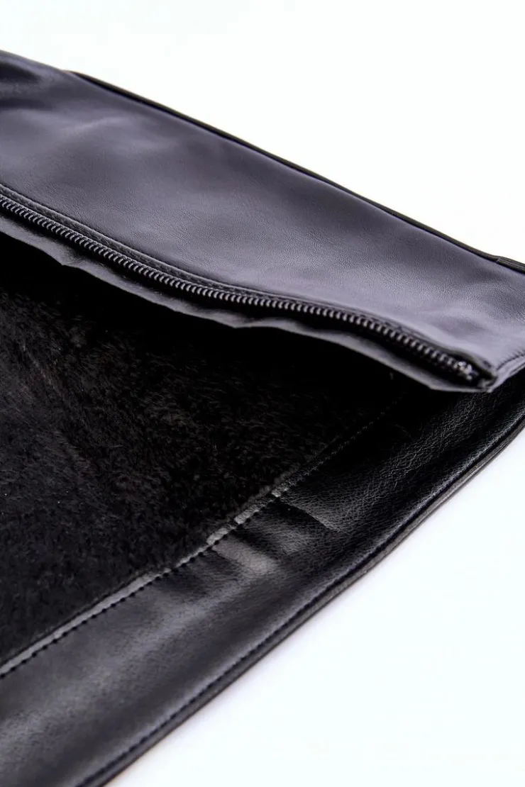 Boto Kozaki Płaskie|Kozaki Przed Kolano*Damskie Skórzane Kozaki Oficerki Na Płaskim Obcasie Czarne Nenet