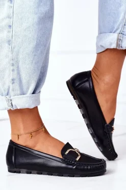 Boto Mokasyny Damskie Skórzane*Damskie Skórzane Mokasyny Czarne Downtown