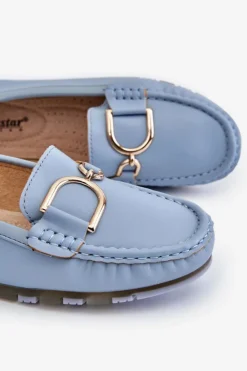 Boto Mokasyny Damskie Skórzane*Damskie Skórzane Mokasyny Jasnoniebieskie Downtown