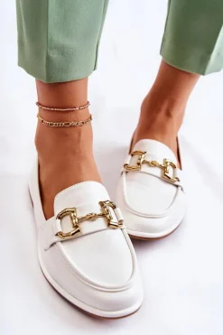 Boto Mokasyny Damskie Skórzane*Damskie Skórzane Mokasyny Białe Coriso