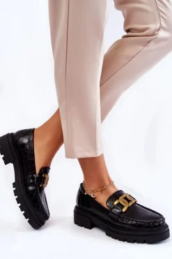 Damskie Boto Damskie Skórzane Półbuty La.Fi 210031B-XC Czarne