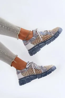 Maciejka Półbuty Skórzane*Damskie Skórzane Półbuty 05850-06 Niebieskie