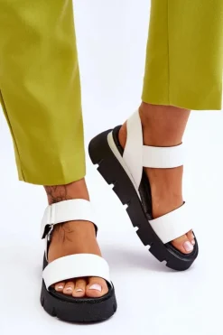 Damskie Buty damskie Vinceza Damskie Skórzane Sandały Na Platformie Białe Katte