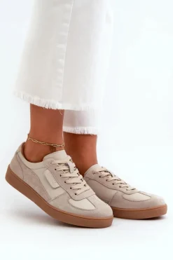 Damskie Buty damskie Vinceza Damskie Skórzane Sneakersy Szare Vinceza 7333