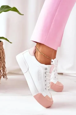 Hot Big Star Shoes Damskie Skórzane Tenisówki BIG STAR II274027 Białe