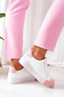 Hot Big Star Shoes Damskie Skórzane Tenisówki BIG STAR II274027 Białe