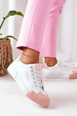 Hot Big Star Shoes Damskie Skórzane Tenisówki BIG STAR II274027 Białe