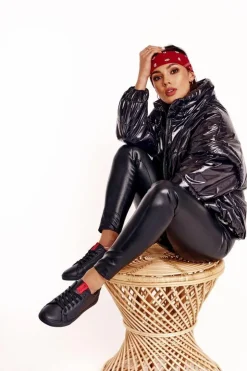 Big Star Shoes Trampki Damskie Big Star|Trampki Damskie Niskie*Damskie Skórzane Tenisówki Z Tasiemką BIG STAR DD274687 Czarne