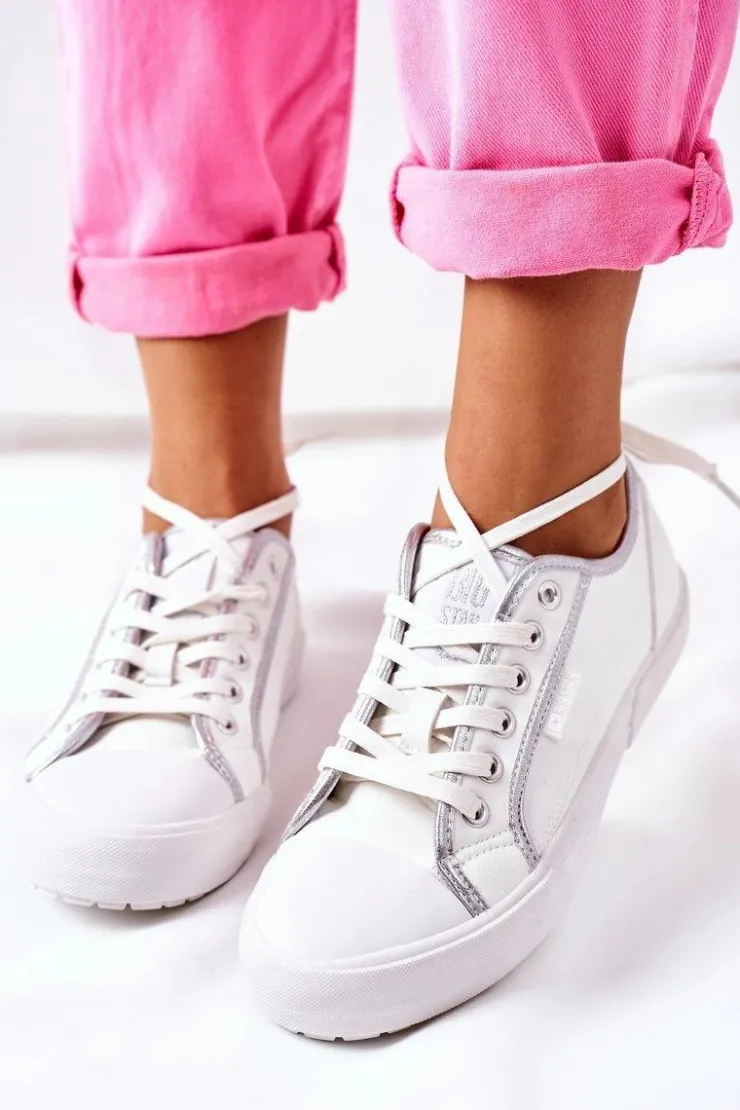 Hot Big Star Shoes Damskie Skórzane Trampki BIG STAR II274055 Białe