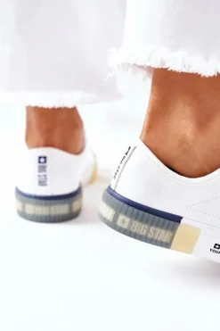 Big Star Shoes Damskie Skórzane Trampki BIG STAR II274132 Białe