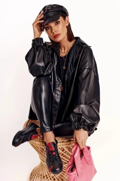 Big Star Shoes Trampki Damskie Big Star|Trampki Damskie Niskie*Damskie Skórzane Trampki BIG STAR EE274303 Czarne