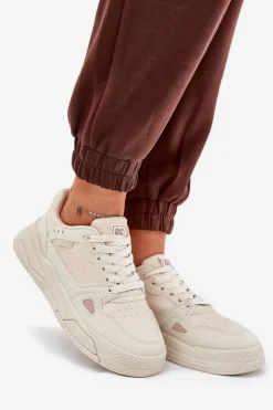 Big Star Shoes Buty Sportowe Big Star|Sneakersy Damskie*Damskie Sneakersy Big Star NN274668 Beżowe Beżowy