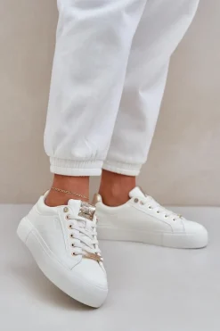 Damskie Big Star Shoes Damskie Sneakersy Big Star NN274211 Białe