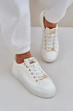 Damskie Big Star Shoes Damskie Sneakersy Big Star NN274211 Białe