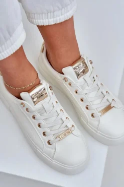 Damskie Big Star Shoes Damskie Sneakersy Big Star NN274211 Białe