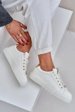 Damskie Big Star Shoes Damskie Sneakersy Big Star NN274211 Białe