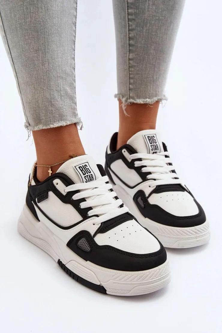 Online Big Star Shoes Damskie Sneakersy Big Star NN274669 Biało-Czarne