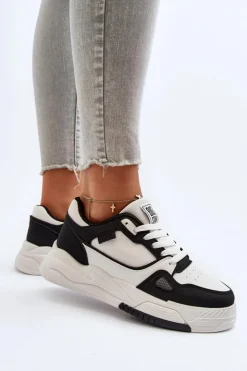 Online Big Star Shoes Damskie Sneakersy Big Star NN274669 Biało-Czarne