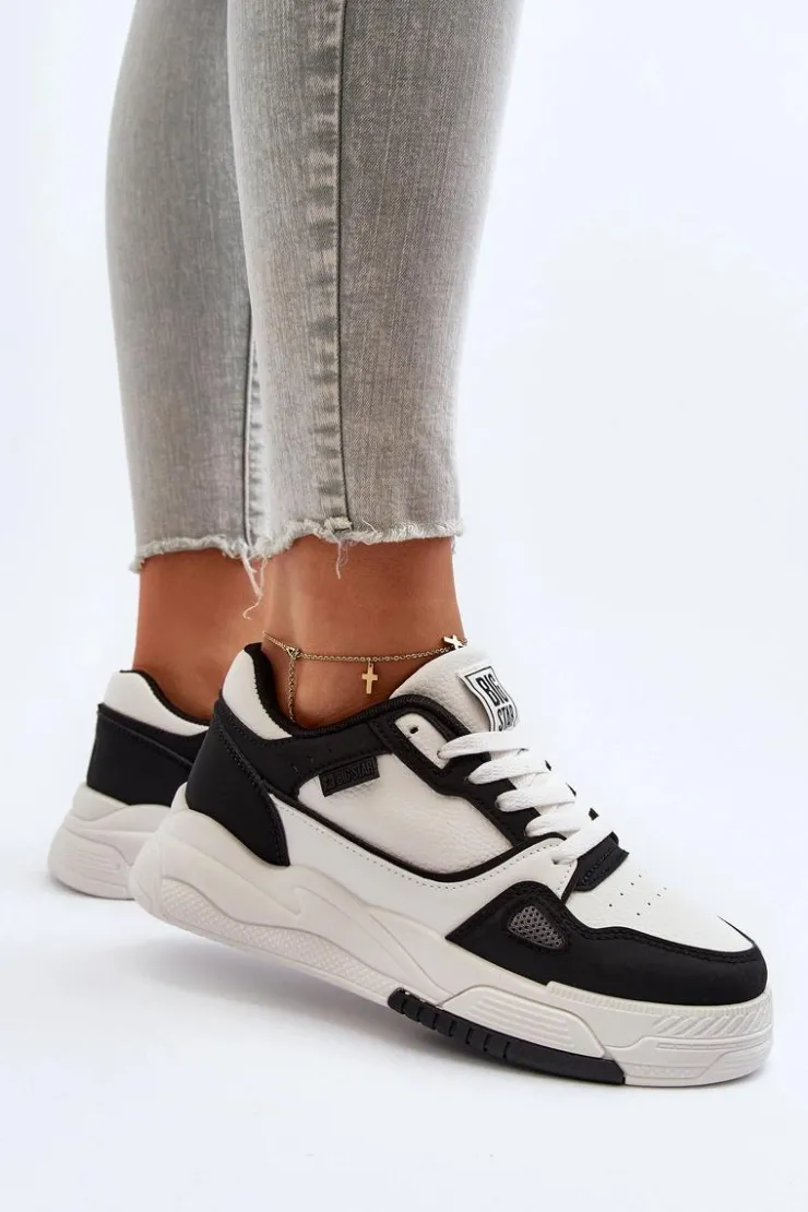 Online Big Star Shoes Damskie Sneakersy Big Star NN274669 Biało-Czarne