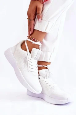 Big Star Shoes Buty Sportowe Na Platformie|Buty Sportowe Big Star*Damskie Sneakersy Big Star KK274062 Białe