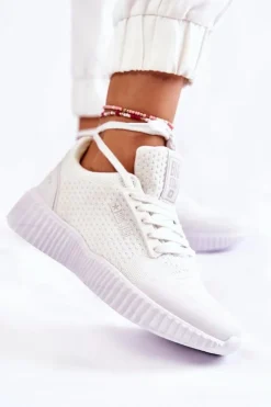 Big Star Shoes Buty Sportowe Na Platformie|Buty Sportowe Big Star*Damskie Sneakersy Big Star KK274062 Białe