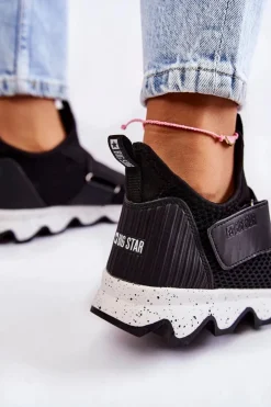 Sale Big Star Shoes Damskie Sneakersy Big Star KK274547 Czarne Czarny