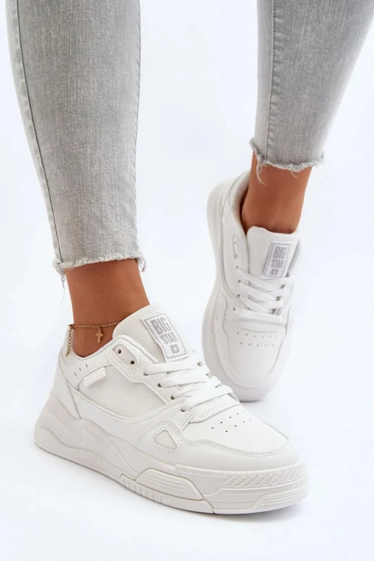 Damskie Big Star Shoes Damskie Sneakersy Big Star NN274667 Białe