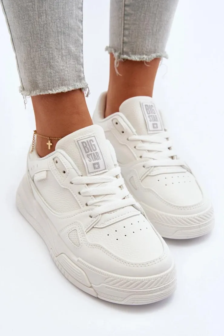 Damskie Big Star Shoes Damskie Sneakersy Big Star NN274667 Białe