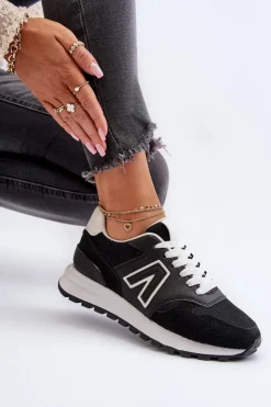 Sale Boto Damskie Sneakersy Buty Sportowe Czarne Daisee