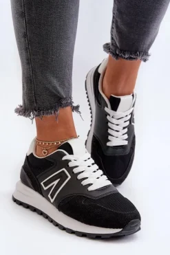 Sale Boto Damskie Sneakersy Buty Sportowe Czarne Daisee