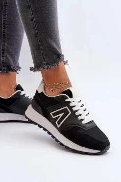 Sale Boto Damskie Sneakersy Buty Sportowe Czarne Daisee