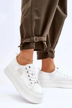 GOE Sneakersy Damskie*Damskie Sneakersy Buty Sportowe JJ2N4126 Białe
