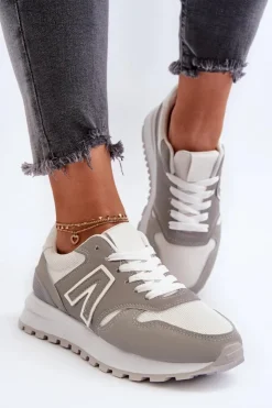 Boto Sneakersy Damskie*Damskie Sneakersy Buty Sportowe Szare Daisee