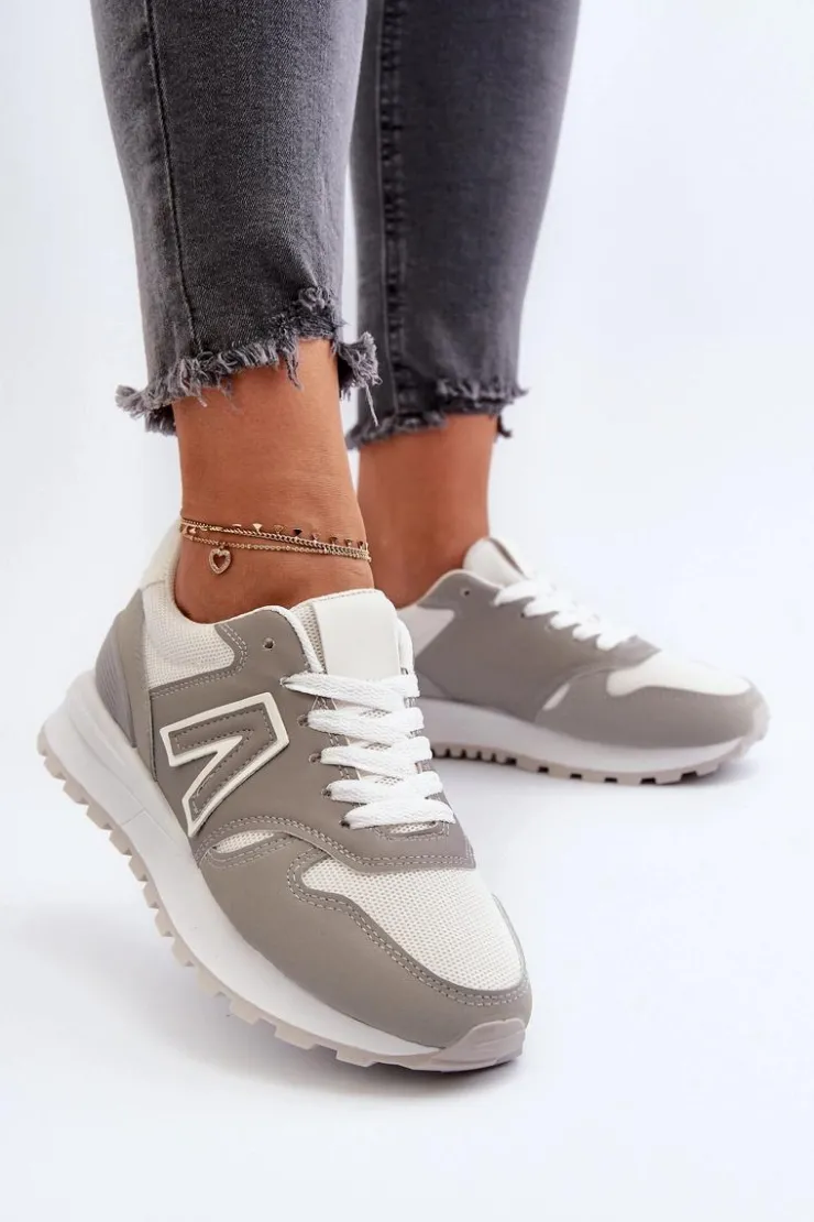 Boto Sneakersy Damskie*Damskie Sneakersy Buty Sportowe Szare Daisee