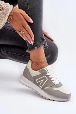 Boto Sneakersy Damskie*Damskie Sneakersy Buty Sportowe Szare Daisee