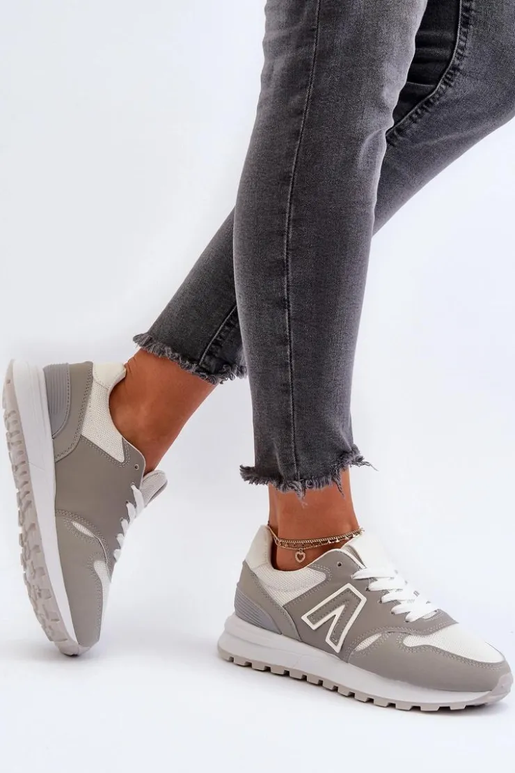 Boto Sneakersy Damskie*Damskie Sneakersy Buty Sportowe Szare Daisee