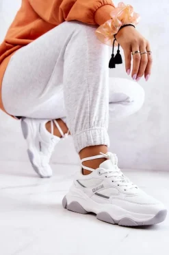 Big Star Shoes Buty Sportowe Big Star*Damskie Sneakersy Buty Sportowe Big Star JJ274579 Białe