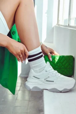 Big Star Shoes Buty Sportowe Big Star*Damskie Sneakersy Buty Sportowe Big Star JJ274579 Białe