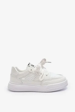 Discount Boto Damskie Sneakersy Eko Skórzane Białe Avanalis Biały