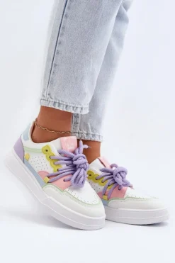 Best Boto Damskie Sneakersy Eko Skórzane Multikolor Avanalis Wielokolorowy