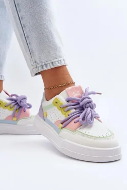 Best Boto Damskie Sneakersy Eko Skórzane Multikolor Avanalis Wielokolorowy