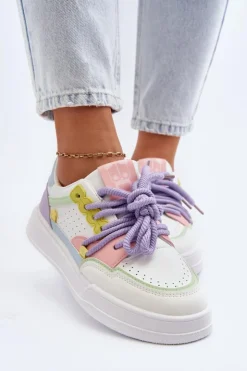 Best Boto Damskie Sneakersy Eko Skórzane Multikolor Avanalis Wielokolorowy