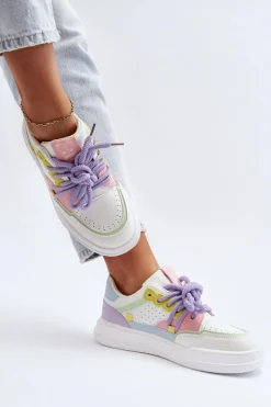 Best Boto Damskie Sneakersy Eko Skórzane Multikolor Avanalis Wielokolorowy