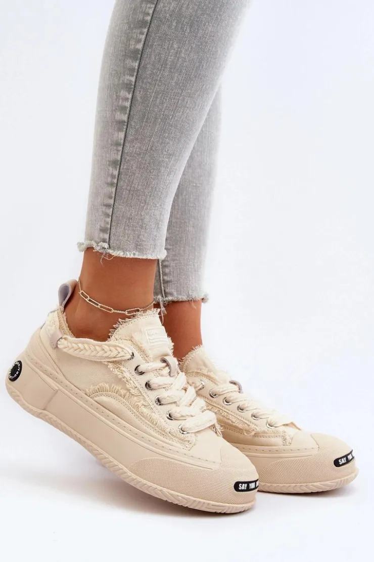 Damskie GOE Damskie Sneakersy NN2N4060 Beżowe