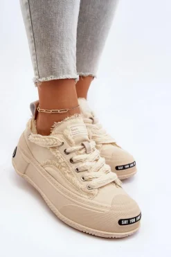Damskie GOE Damskie Sneakersy NN2N4060 Beżowe