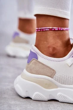 Damskie Big Star Shoes Damskie Sneakersy Memory Foam System Big Star KK274029 Białe