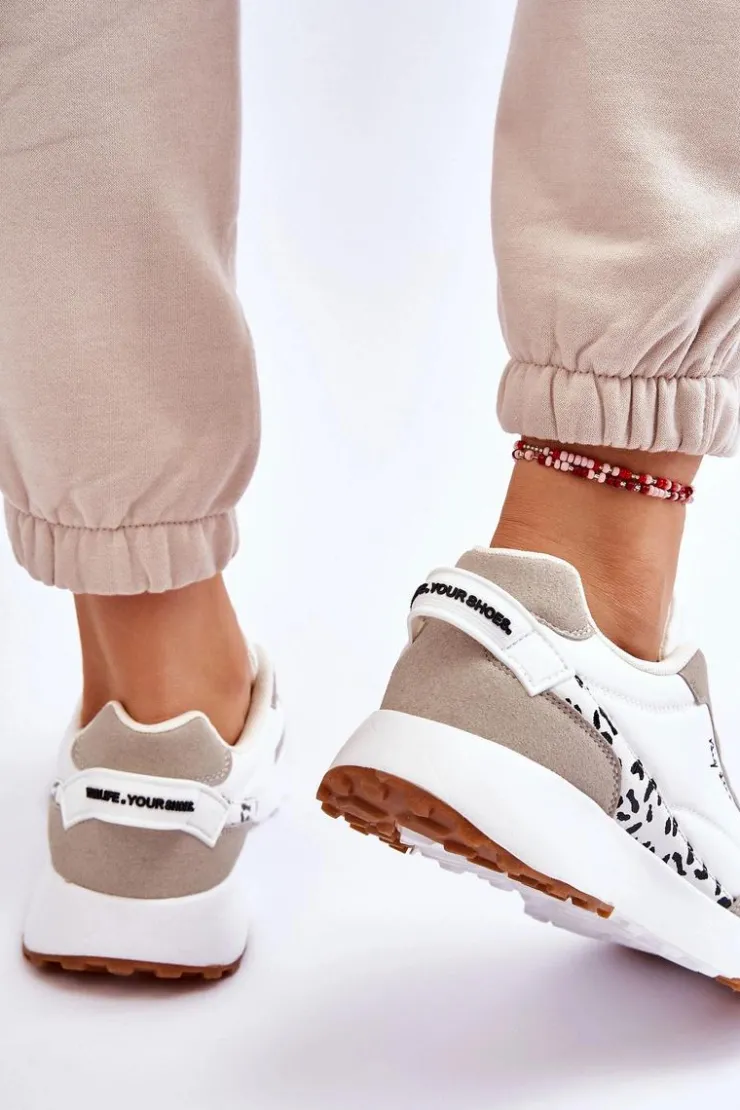 Big Star Shoes Sneakersy Damskie*Damskie Sneakersy Memory Foam System Big Star LL274957 Białe